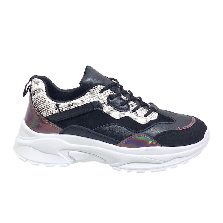 Pantofi sport negri YL-18 negru multicolor