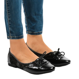 Balerini 61305 negri cu siret ajurat negru Balerini 61305 negri cu siret ajurat negru