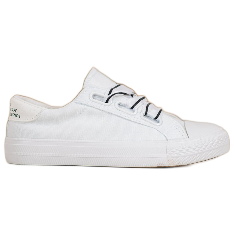 SHELOVET Adidași confortabili din material textil alb