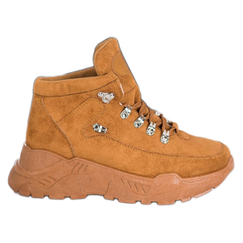 Queentina Adidași din piele de căprioară maro