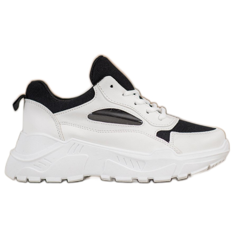 SHELOVET Adidași confortabili alb negru
