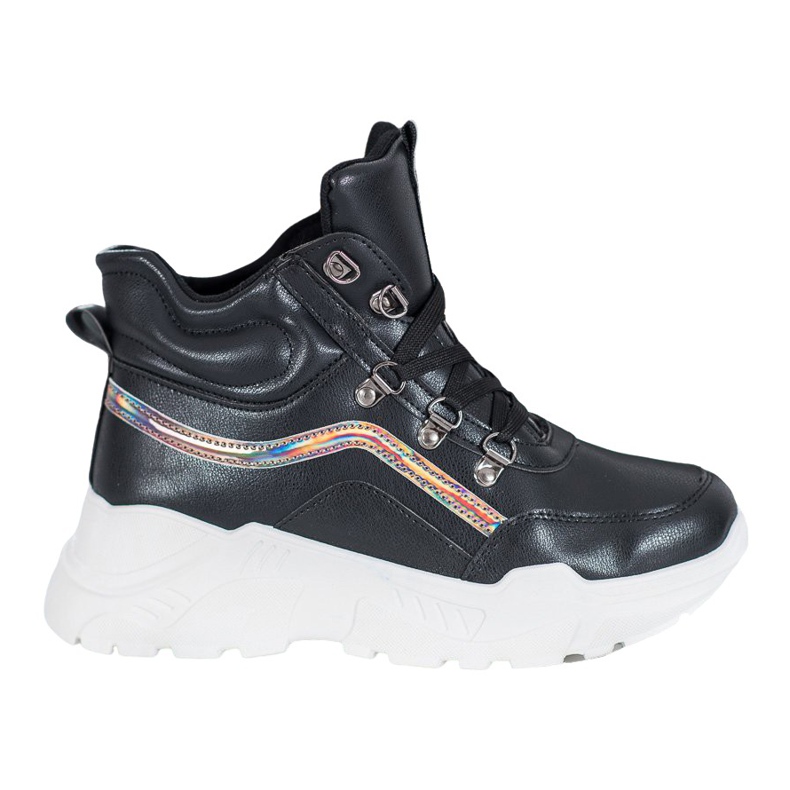 Ideal Shoes Ghete de moda negru