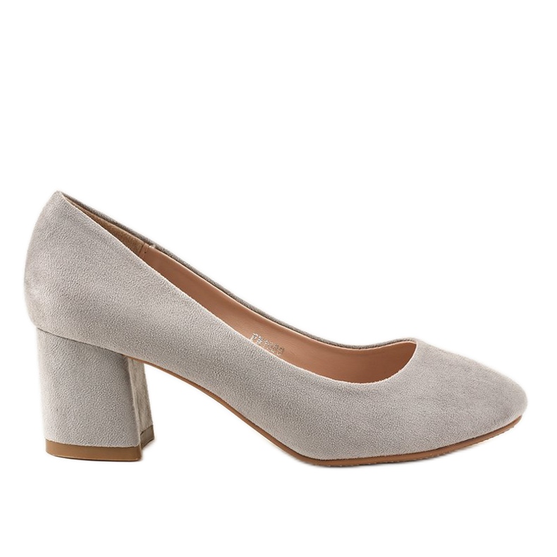 Pompe din piele de căprioară gri pe stâlpul FM1089