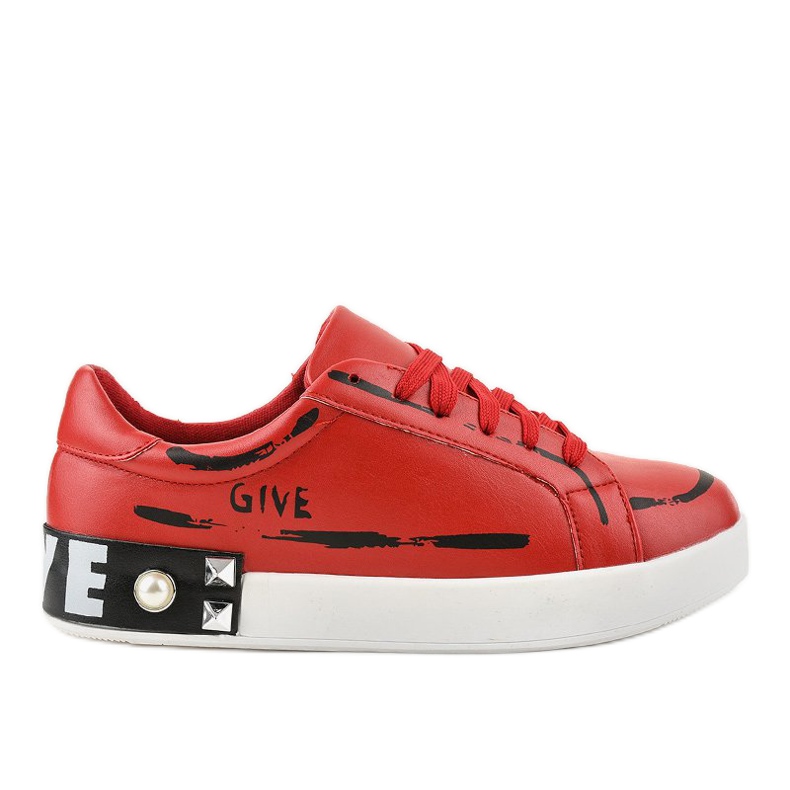 Adidași roșii decorate cu știfturi G272 roșu