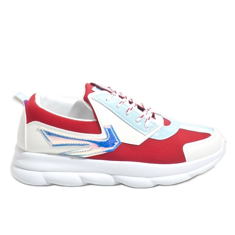 Adidași de sport albi pentru femei W-3112 roșu multicolor Adidași de sport albi pentru femei W-3112 roșu multicolor