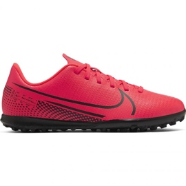 Pantofi de fotbal Nike Mercurial Vapor 13 Club Tf Jr AT8177-606 roșu roșu Pantofi de fotbal Nike Mercurial Vapor 13 Club Tf Jr AT8177-606 roșu roșu