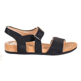 SHELOVET Sandale negre confortabile negru SHELOVET Sandale negre confortabile negru