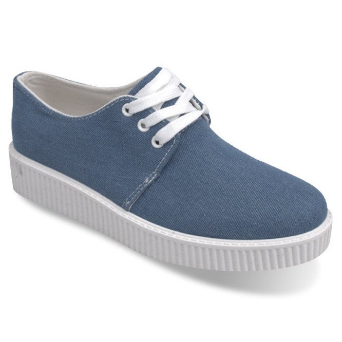 Cizme Creepers Pe Platforma Albastră SB-A11 albastru