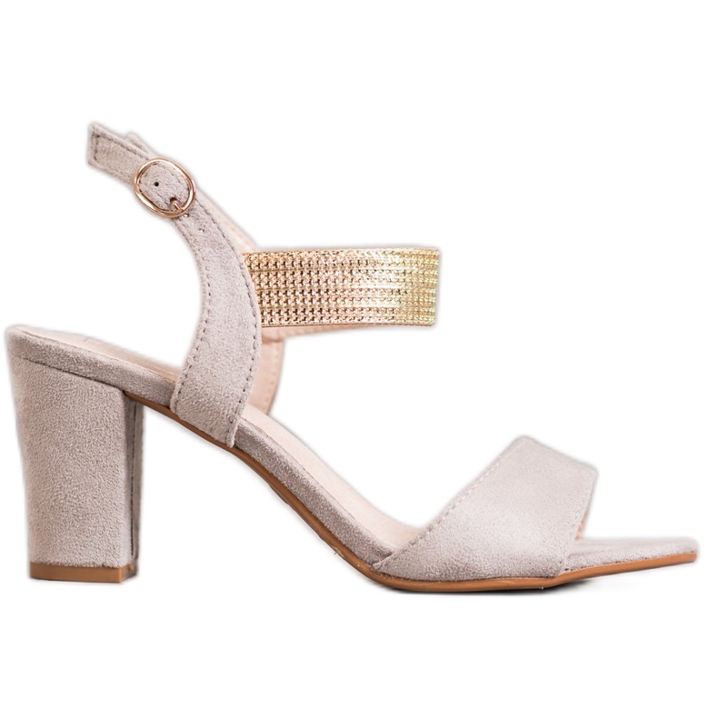 Filippo Sandale Cu O Curea De Aur gri galben