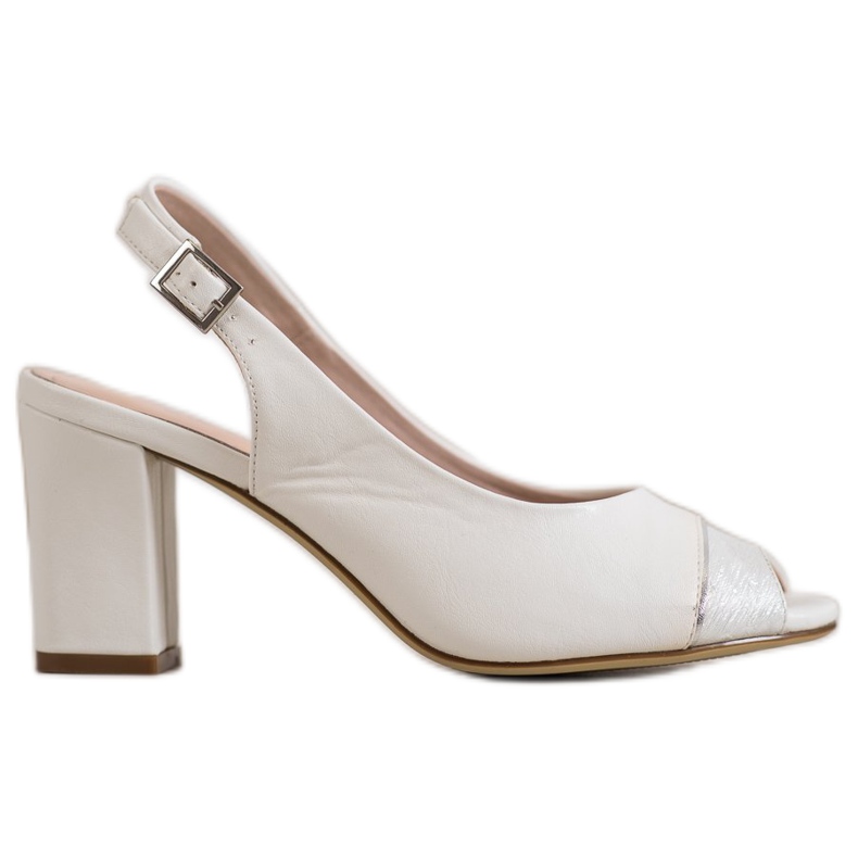 Sergio Leone Sandale cu degetul deschis alb Sergio Leone Sandale cu degetul deschis alb