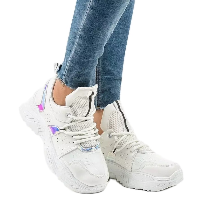 Adidași de sport albi K-505 Adidași de sport albi K-505