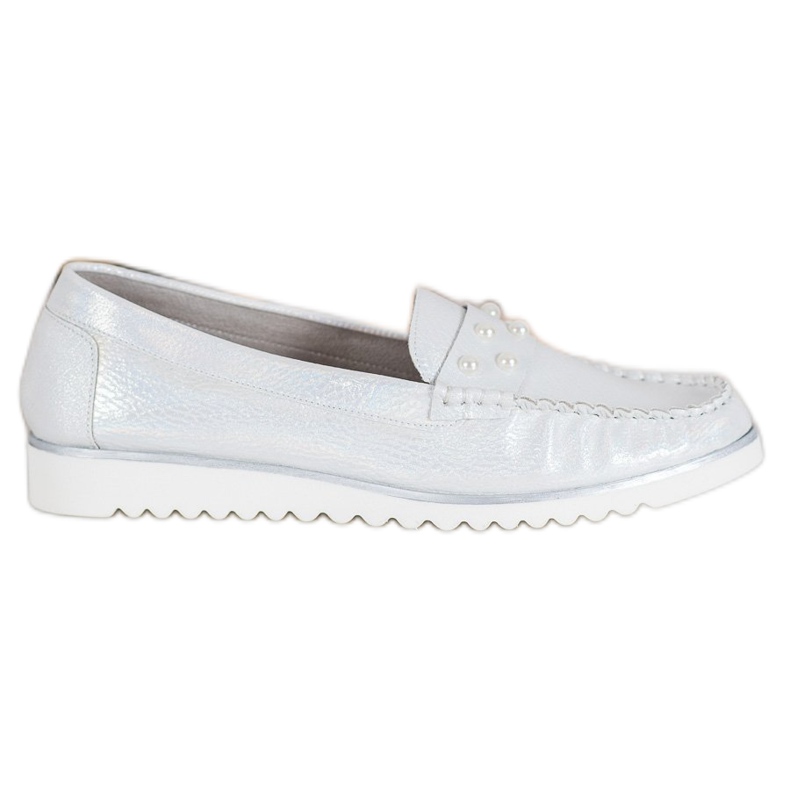 Sergio Leone Mocasini cu perle gri Sergio Leone Mocasini cu perle gri