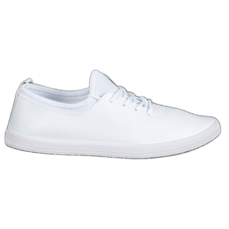 SHELOVET Adidași ușori cu piele ecologică alb