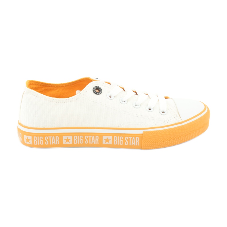 Adidasi Big Star FF274234 cu talpa galbena, albi