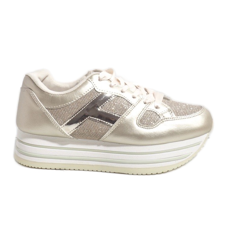 Pantofi sport pentru femei la modă aurii 1306 de aur