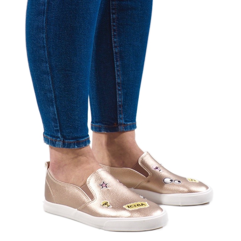 Adidași aurii cu imprimeuri G82-5 de aur