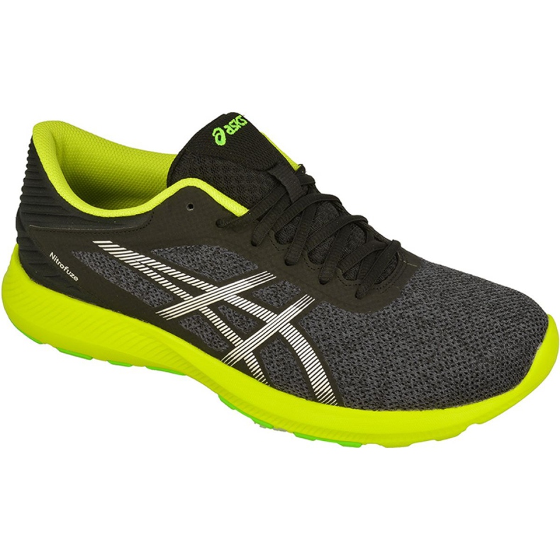Pantofi de alergare Asics Nitrofuze M T6H3N-9593 negru gri verde Pantofi de alergare Asics Nitrofuze M T6H3N-9593 negru gri verde