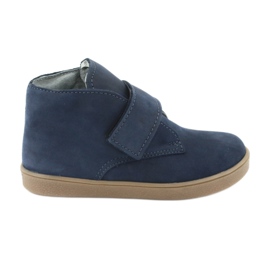 Pantofi Velcro Mazurek 1101 albastru bleumarin maro