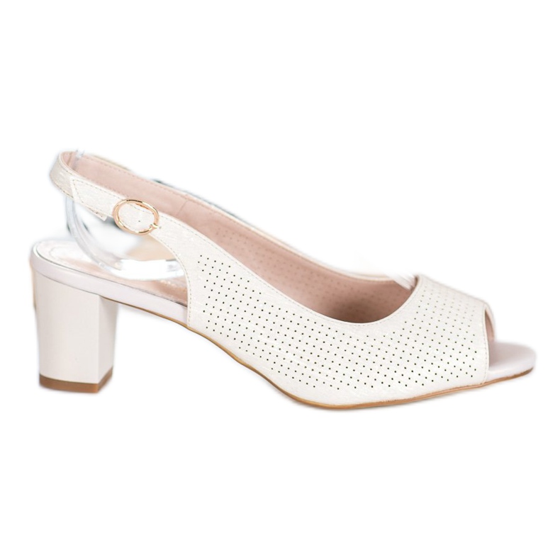 Sergio Leone Sandale ajurate pe o bară galben