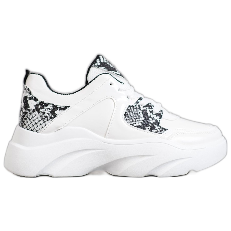 Weide Adidași la modă din piele ecologică alb