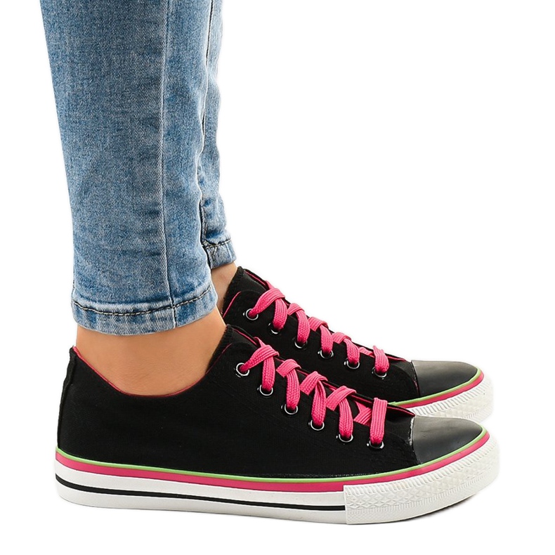 Adidași clasici negri W03 negru verde Adidași clasici negri W03 negru verde