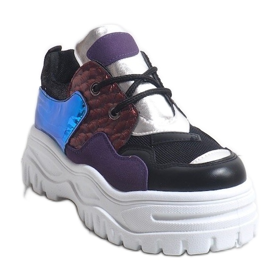 Adidași sport negri la modă R-458 negru