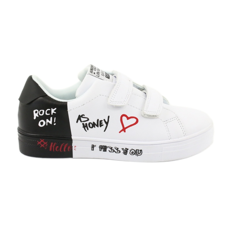 Adidași albi și negri American Club ES05 negru