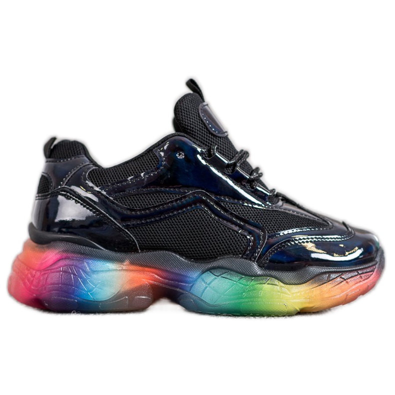 Weide Adidași cu talpă colorată negru multicolor