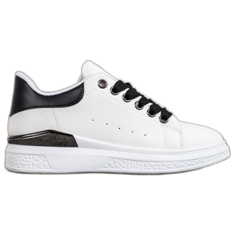 SHELOVET Adidași pe platformă cu piele ecologică alb