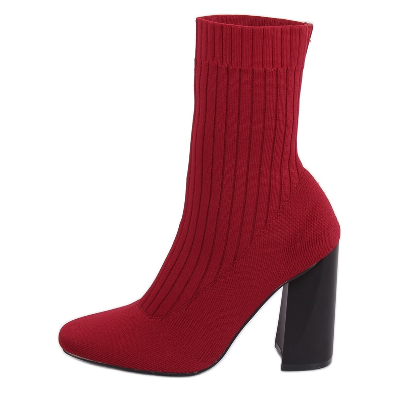 Botine șosete coadă burgundy X8037 Wine Red - Ii Gat roșu