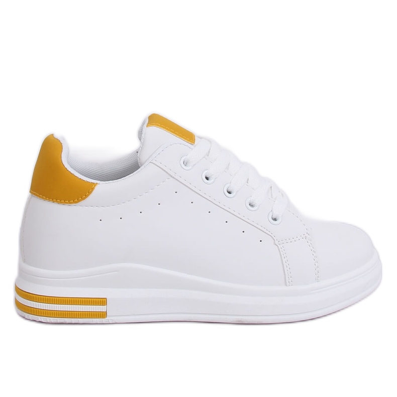 Adidași de damă albi CC-15 Galbeni