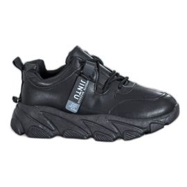 Bella Paris Adidași negri cu dantelă negru Bella Paris Adidași negri cu dantelă negru