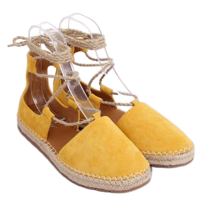 Espadrile cu gleznă miere JH97P Galben