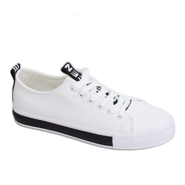 Adidași de damă alb-negru A88-23 W-BL