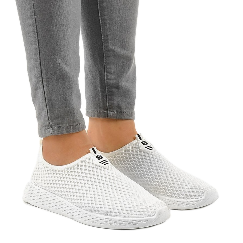 Încălțăminte de sport albă pentru femei SJ1890-3