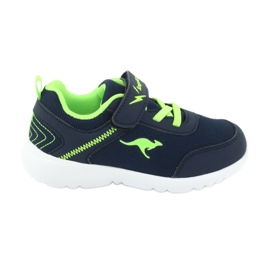 KangaRoos Pantofi sport pentru copii 02050 Navy Blue/Green albastru