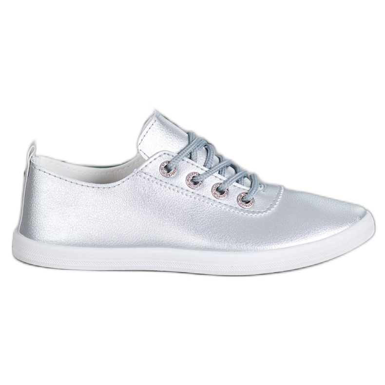 SHELOVET Adidași eleganți cu piele ecologică gri