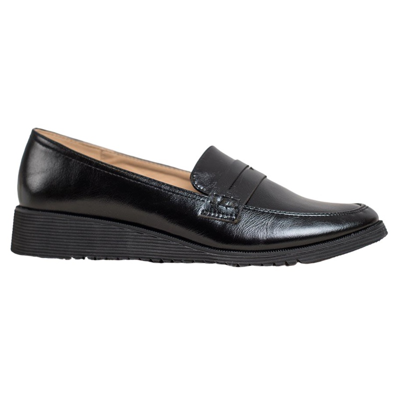 Goodin Mocasini cu pană neagră negru Goodin Mocasini cu pană neagră negru