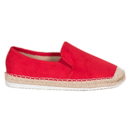 Goodin Espadrile din piele de căprioară roșu Goodin Espadrile din piele de căprioară roșu