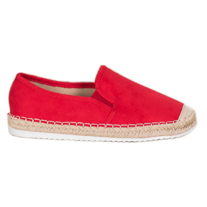 Goodin Espadrile din piele de căprioară roșu Goodin Espadrile din piele de căprioară roșu