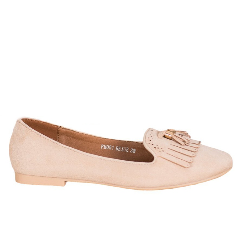 Fama Domnii din piele de căprioară cu franjuri maro Fama Domnii din piele de căprioară cu franjuri maro