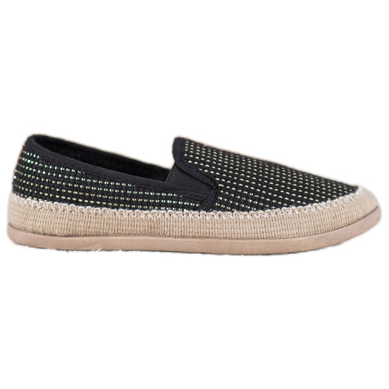 SHELOVET Espadrile la modă negru SHELOVET Espadrile la modă negru