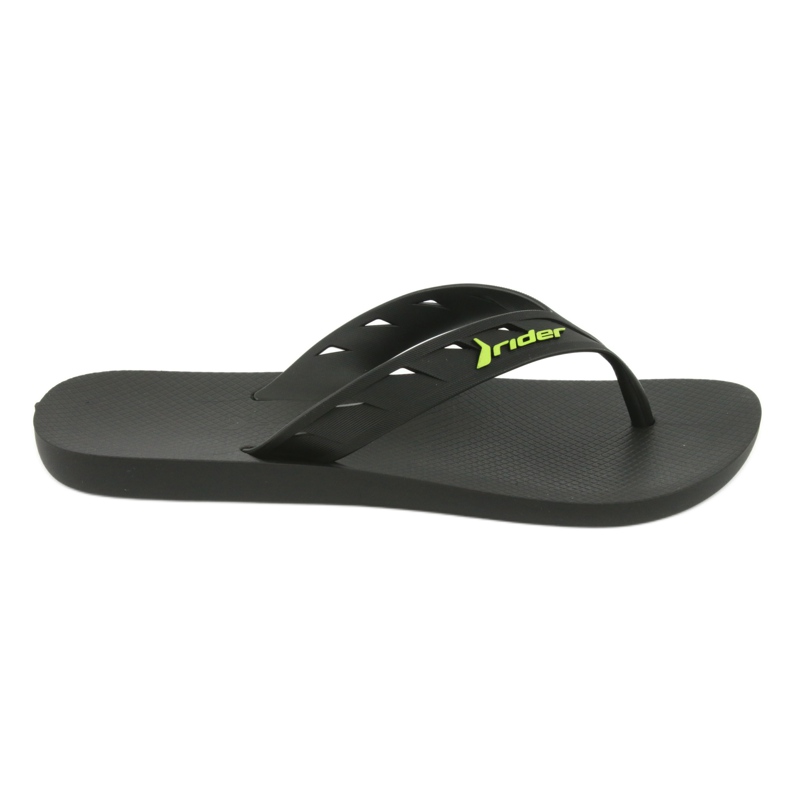 Rider Flip-Flops pentru bărbați negri și verzi 11573 negru