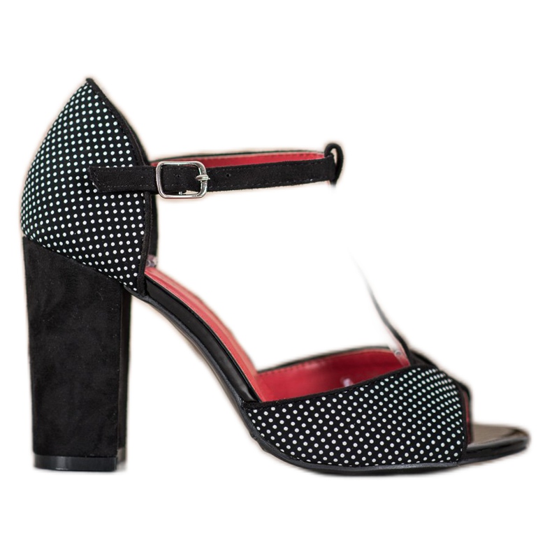 Goodin Sandale din piele cu imprimeu leopard maro negru