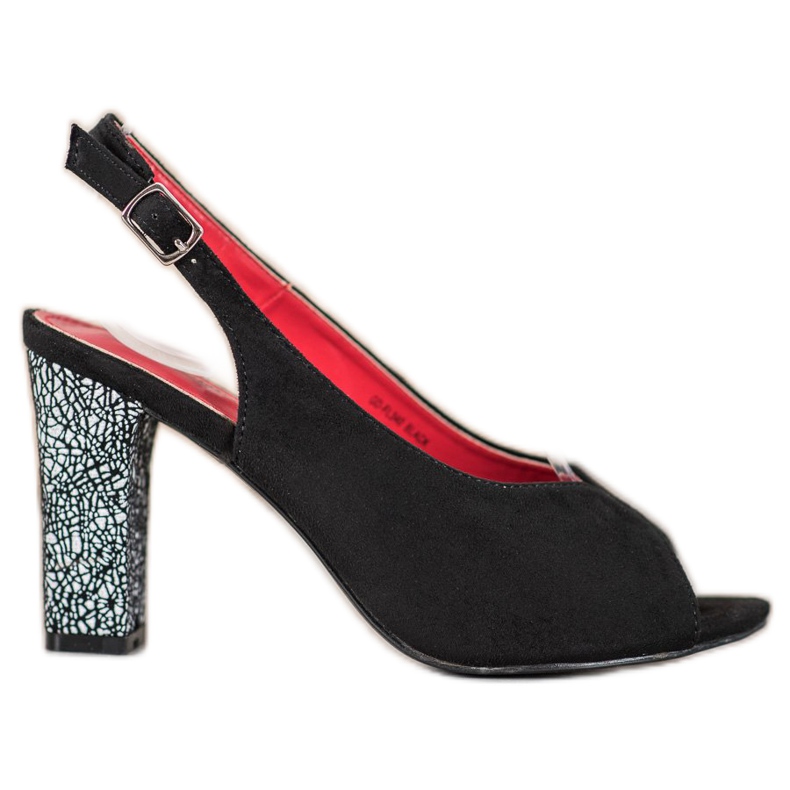 Goodin Sandale Cu Toc Decorativ negru