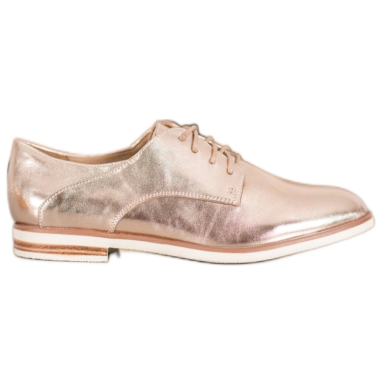 SHELOVET Pantofi aurii cu piele ecologică de aur