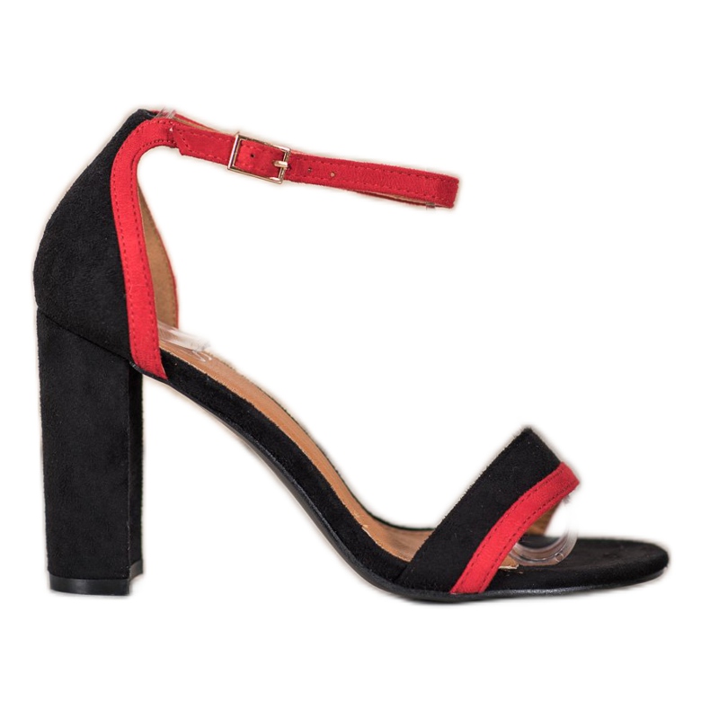 SHELOVET Sandale elegante cu toc negru