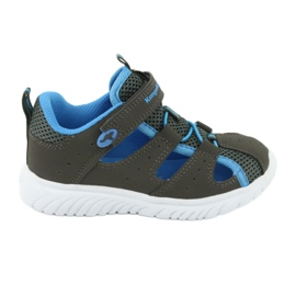 Sandale cu toc velcro KangaRoos 02058 gri albastru