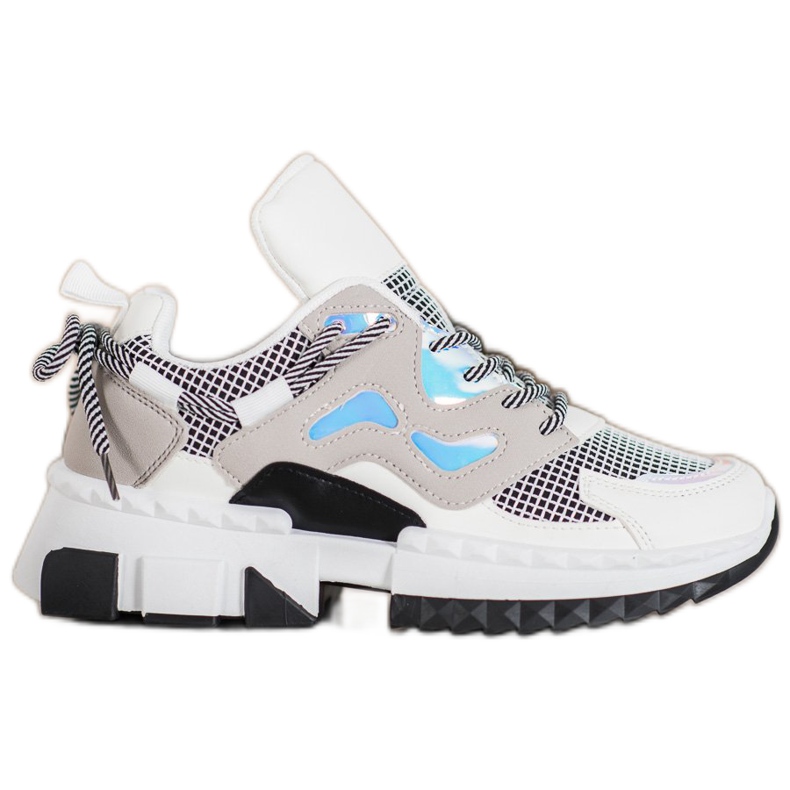 Seastar Adidași eleganți cu efect Holo alb multicolor Seastar Adidași eleganți cu efect Holo alb multicolor