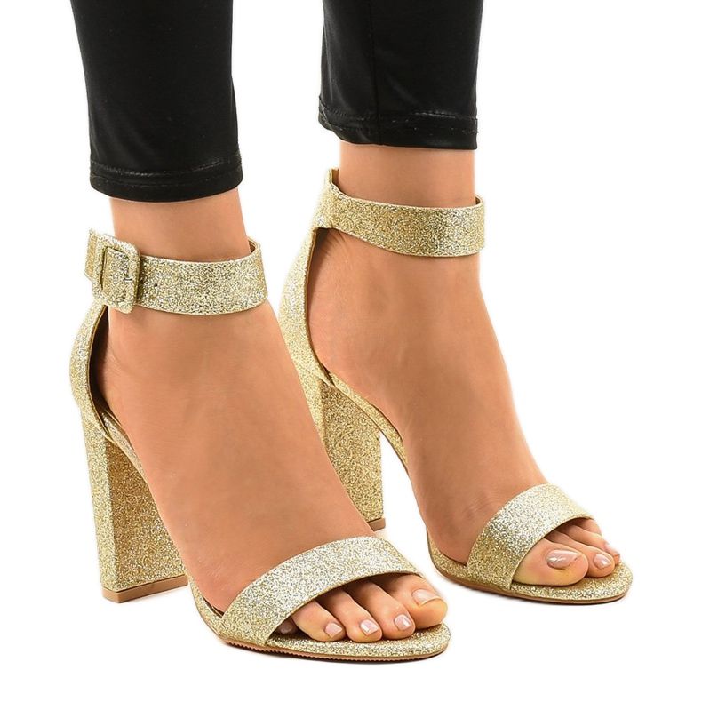 Pompe cu sclipici aurii ZY-161 de aur